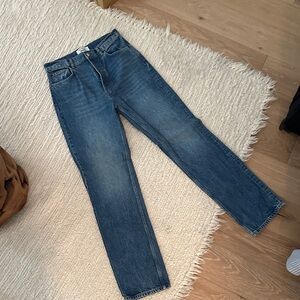 Reformation Women's Straight Leg Blue Jeans
